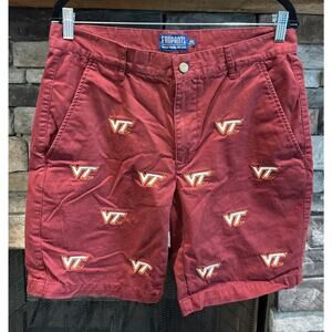 Men’s FANPANTS Embroidered VIRGINIA TECH Chino Shorts Size 32 *A1